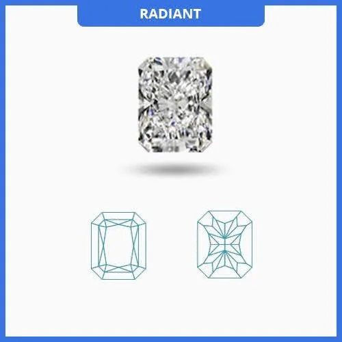 0.70CT J-K/VS2-SI1 Radiant Cut Diamond MDL#D9259-2