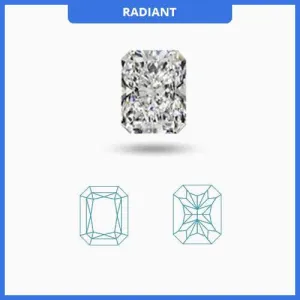 0.70CT J-K/VS2-SI1 Radiant Cut Diamond MDL#D9259-2