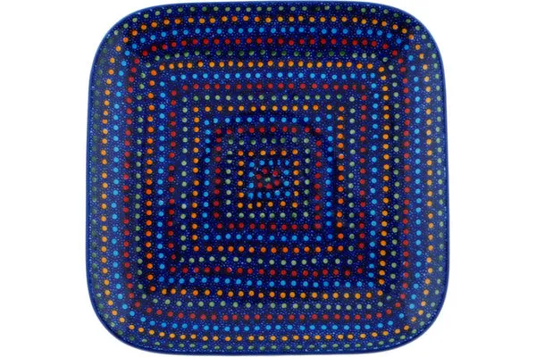 10" Square Plate - Dazzling Dots