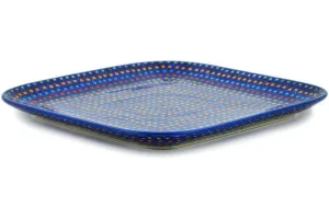 10" Square Plate - Dazzling Dots