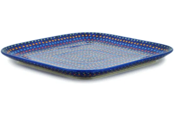 10" Square Plate - Dazzling Dots