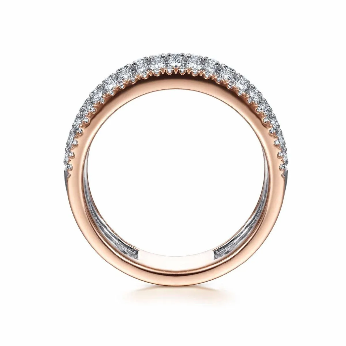 14K WhiteRose Gold Pavé Diamond Ring - LR51549T45JJ