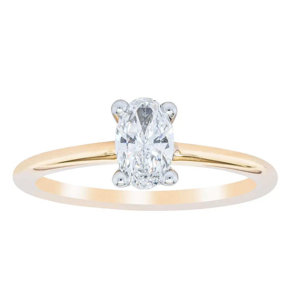 18ct Yellow Gold .52ct Diamond Melba Ring