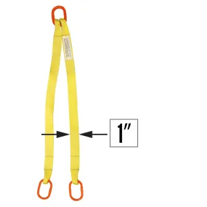 1"x3' (1 ply) Double Leg Nylon Sling w/ Master Link Both Ends