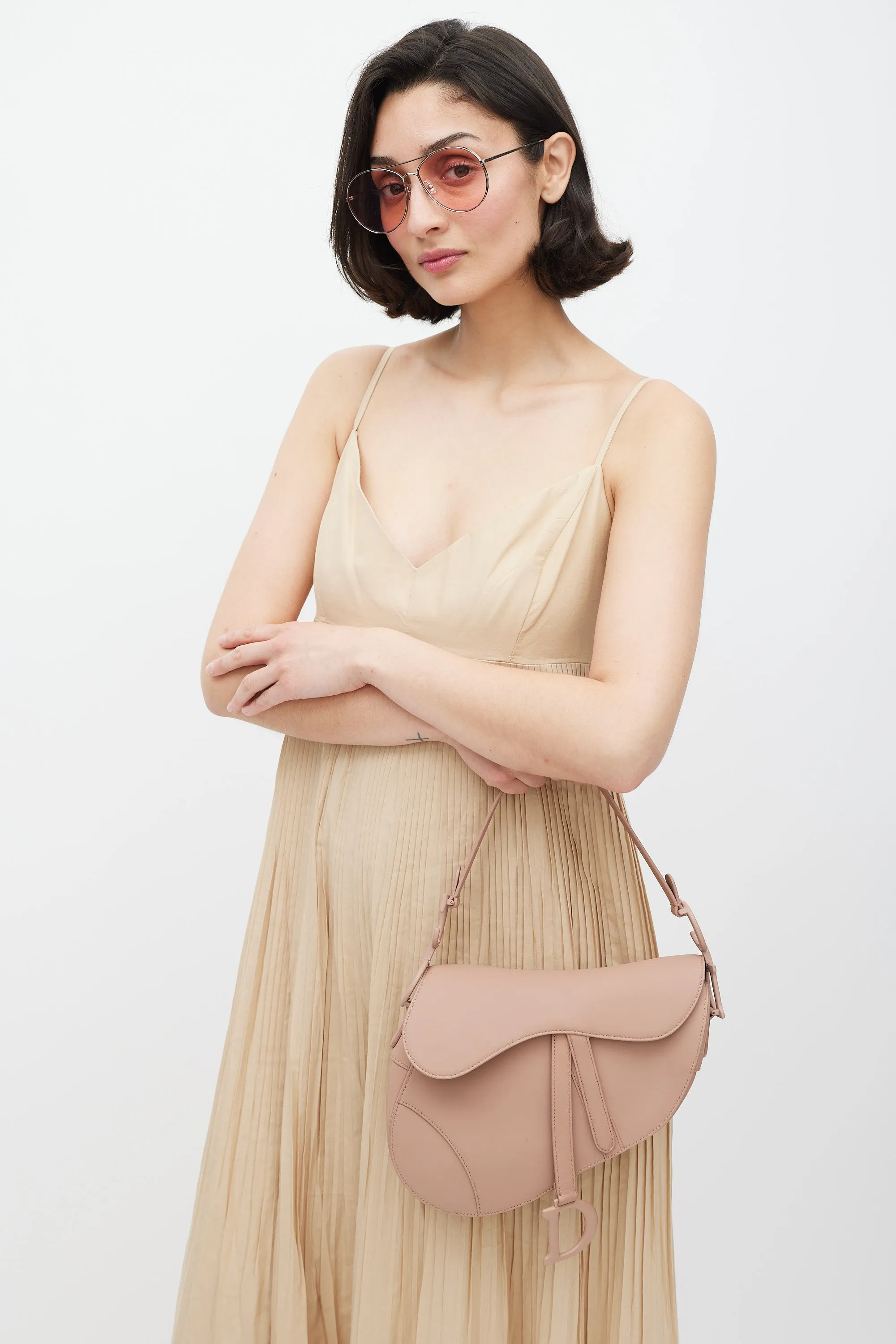2019 Blush Leather Ultra Matte Saddle Bag