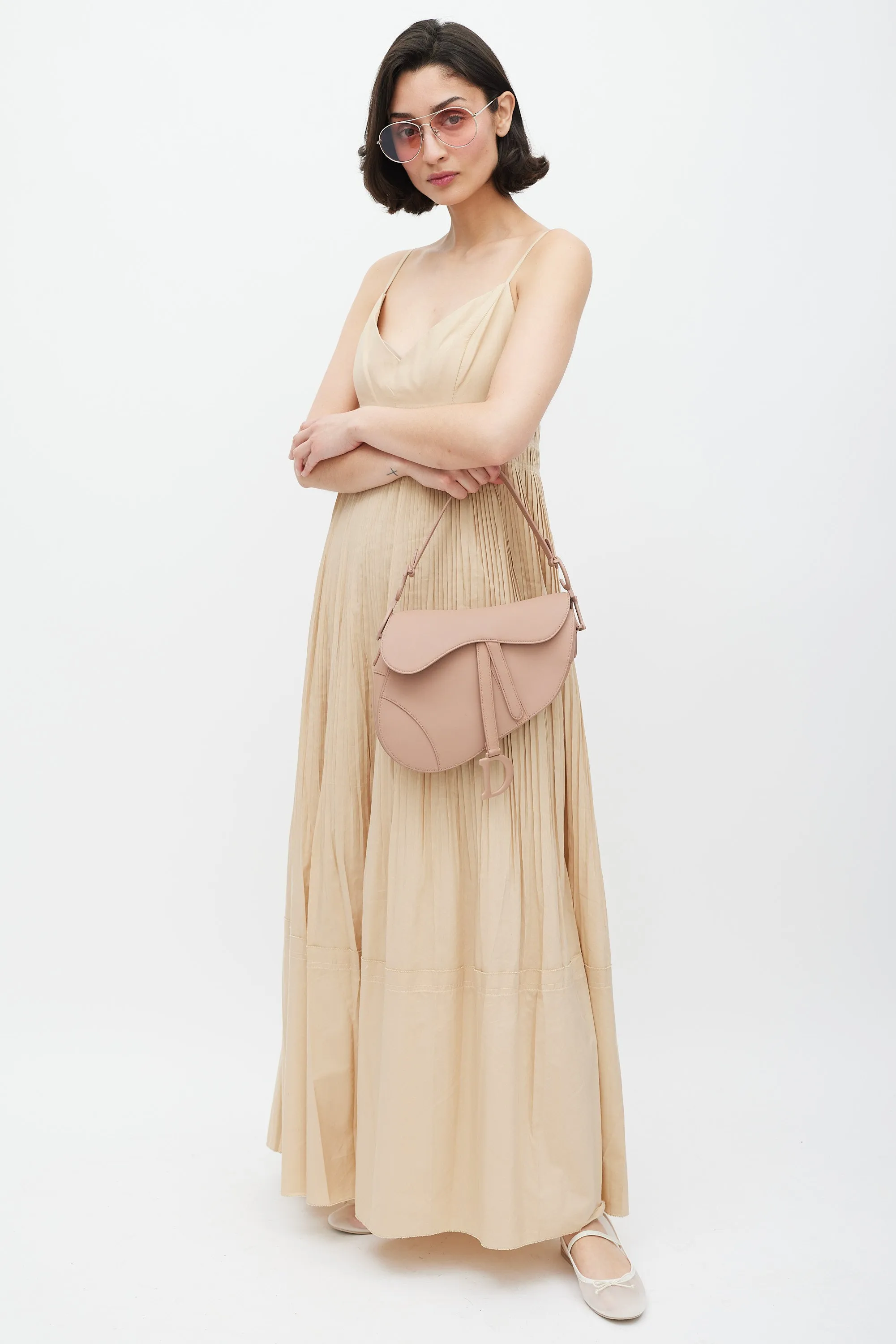 2019 Blush Leather Ultra Matte Saddle Bag