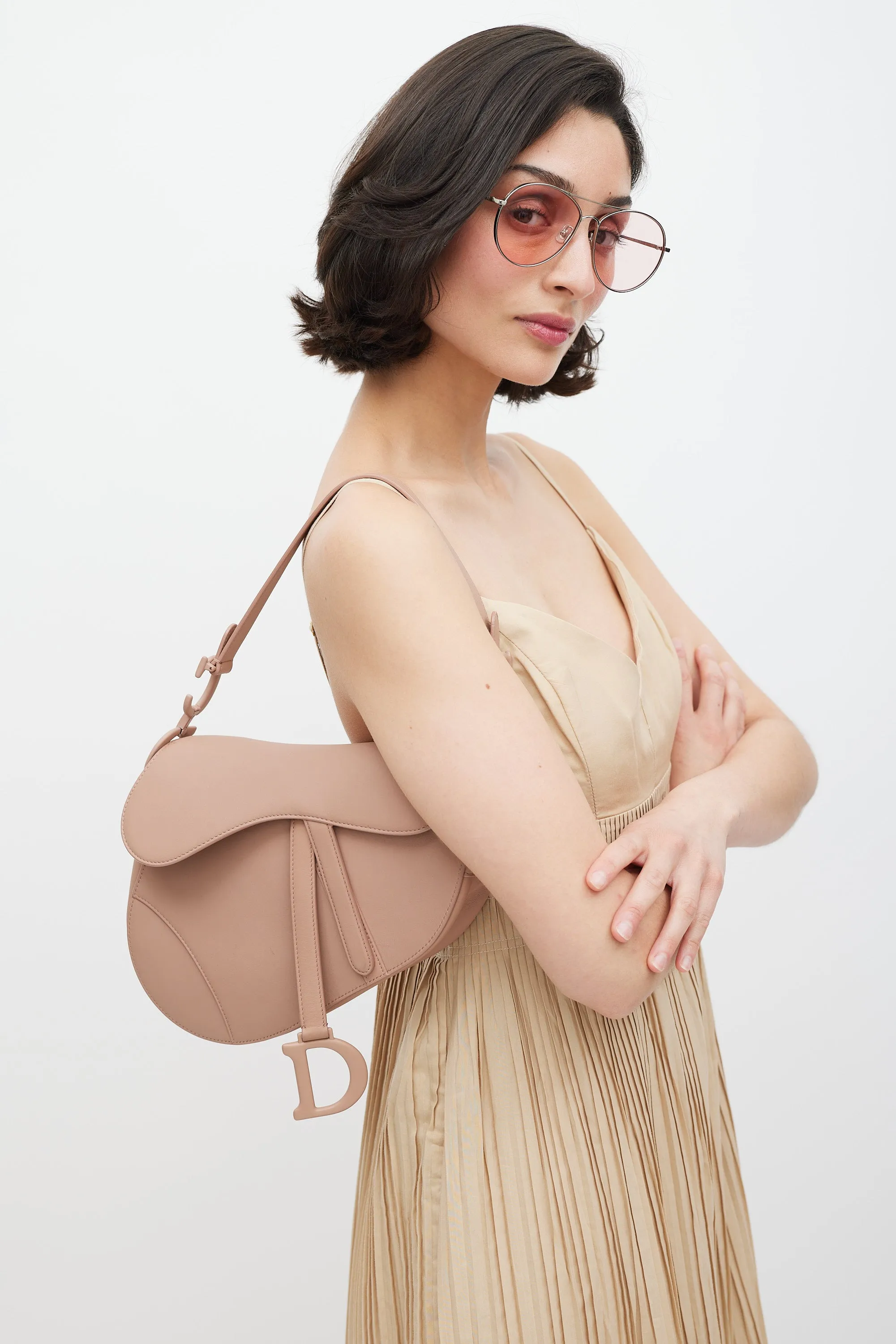2019 Blush Leather Ultra Matte Saddle Bag