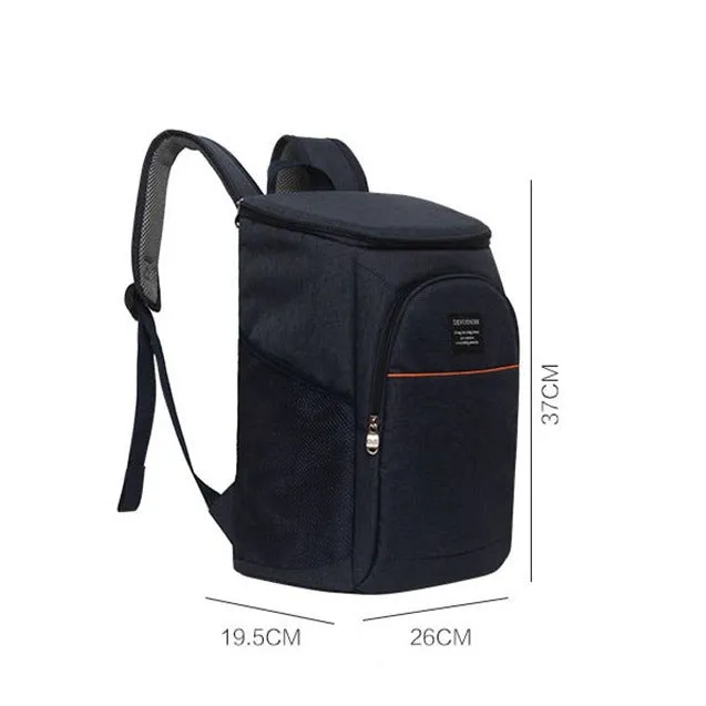 (20L) Picnic Thermo Backpack Cooler Bag Insulated Backpack - Black