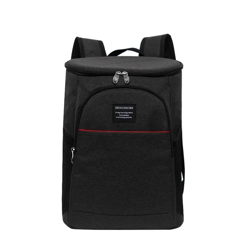 (20L) Picnic Thermo Backpack Cooler Bag Insulated Backpack - Black