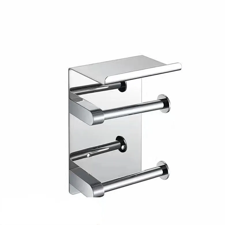 304 Stainless Steel  Phone Holder Toilet Tissue Box Bathroom Engineering Roll Holder