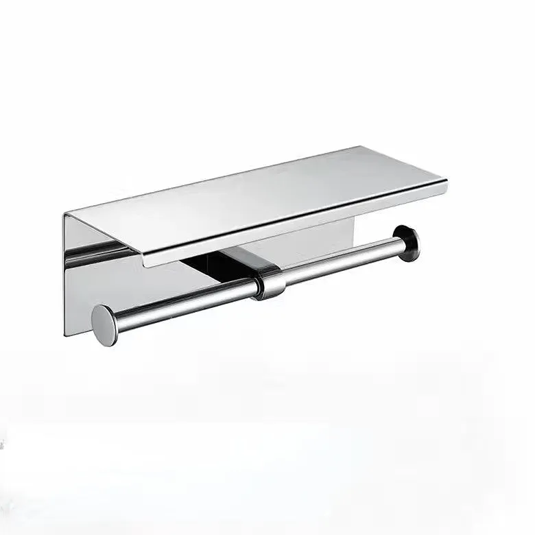 304 Stainless Steel  Phone Holder Toilet Tissue Box Bathroom Engineering Roll Holder