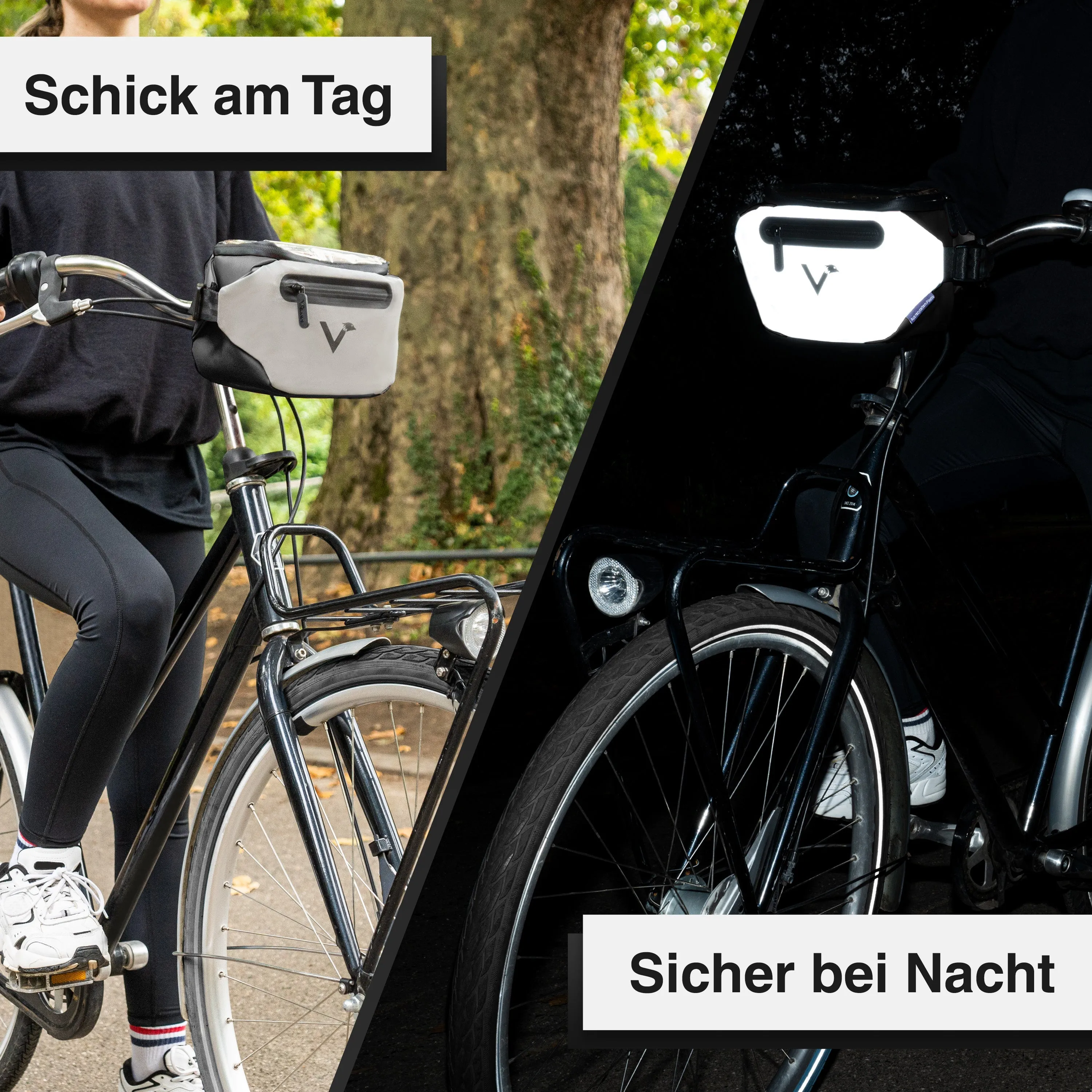 3in1 City Bag - Multifunktionale & reflektierende Lenkertasche | Bundle