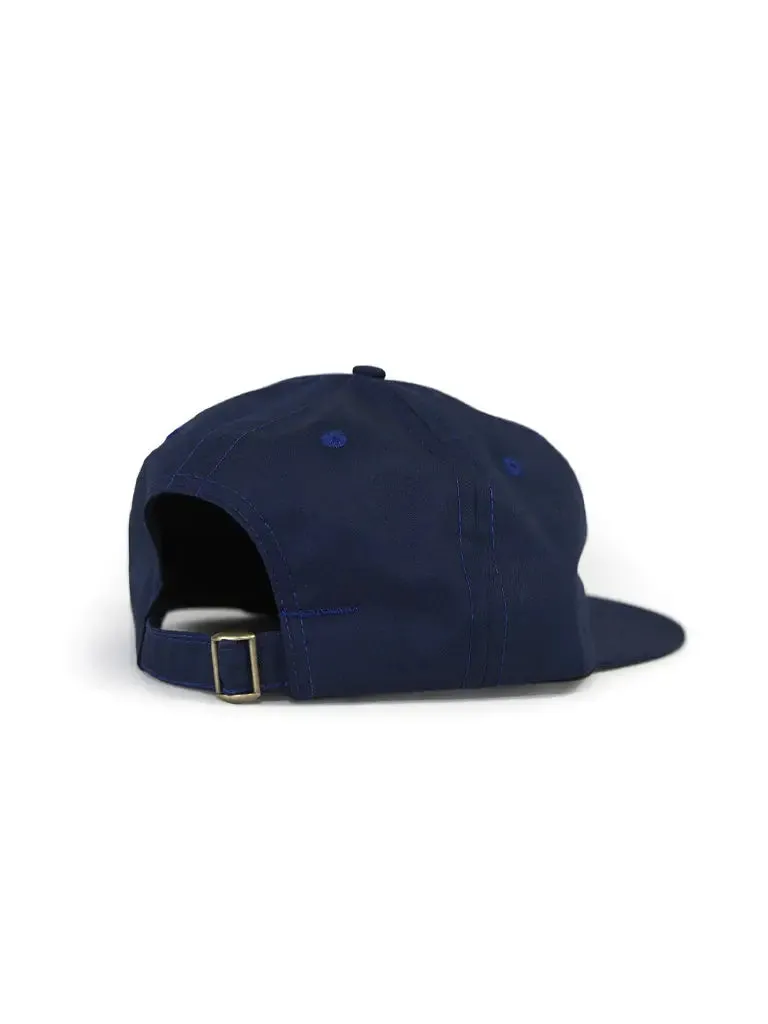 6 Panel Japanese Cotton Nylon Cap- Navy