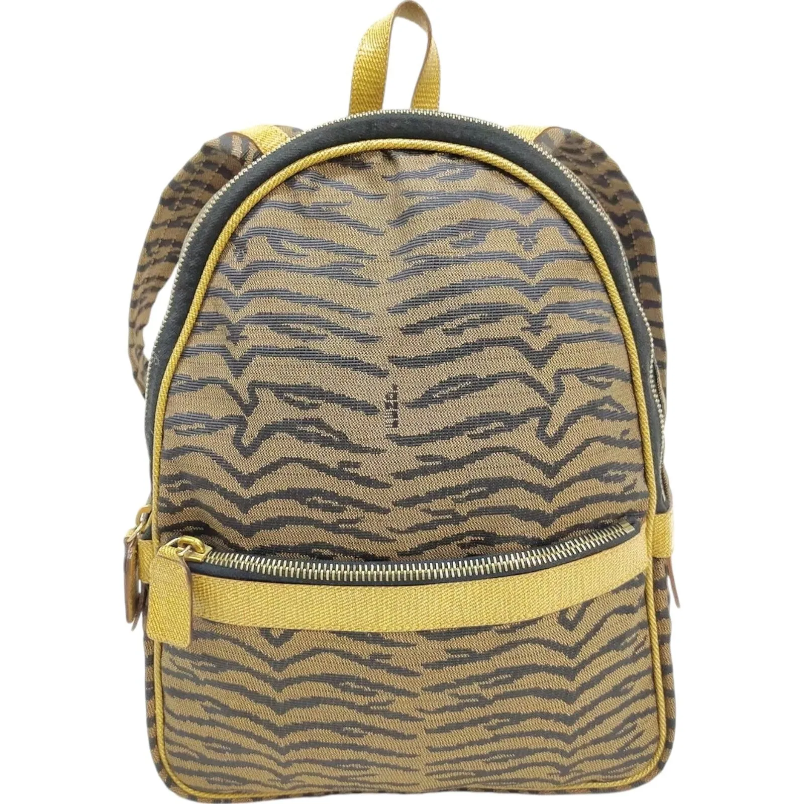 869429AP (S6) Fendi Backpack Bag Brown Canvas