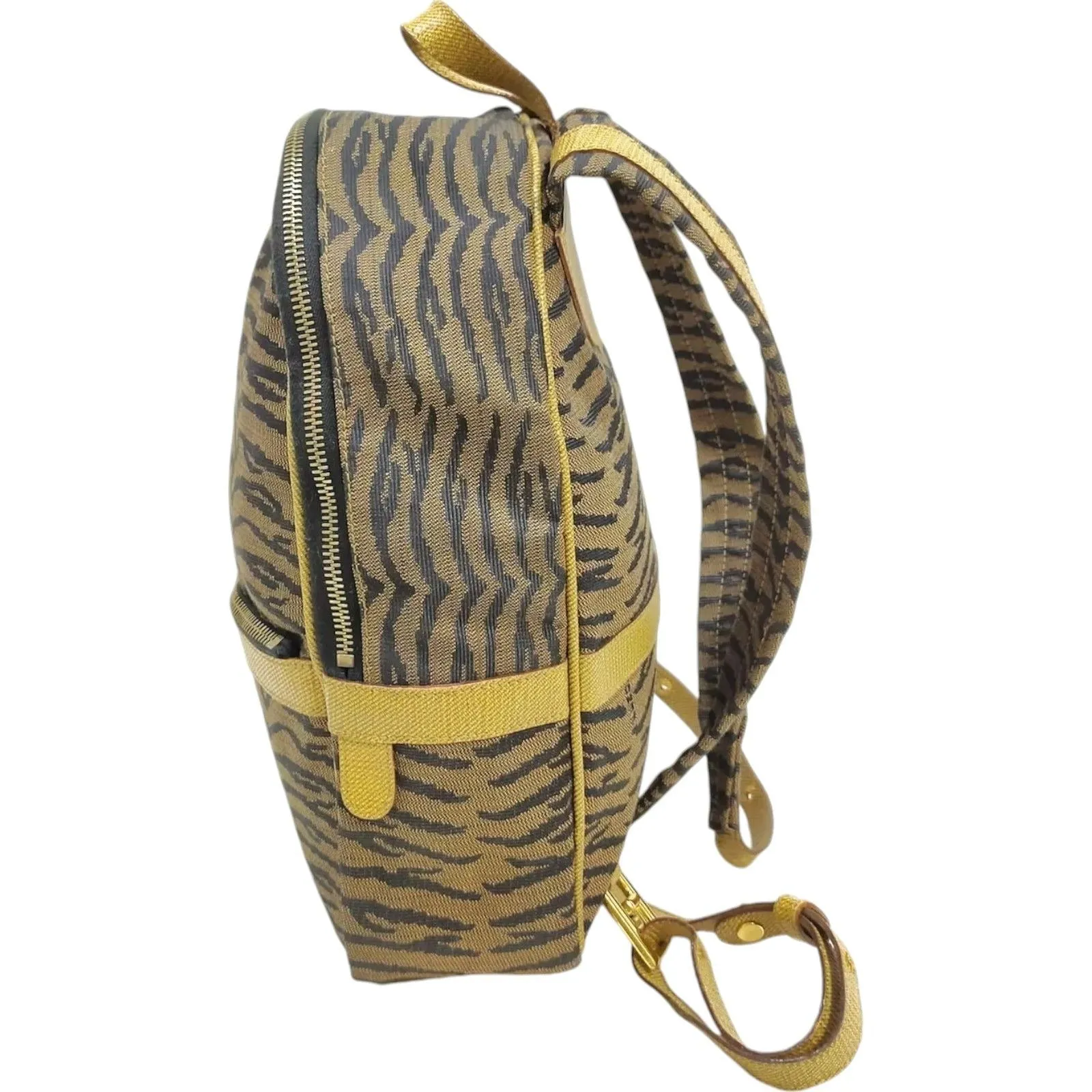 869429AP (S6) Fendi Backpack Bag Brown Canvas