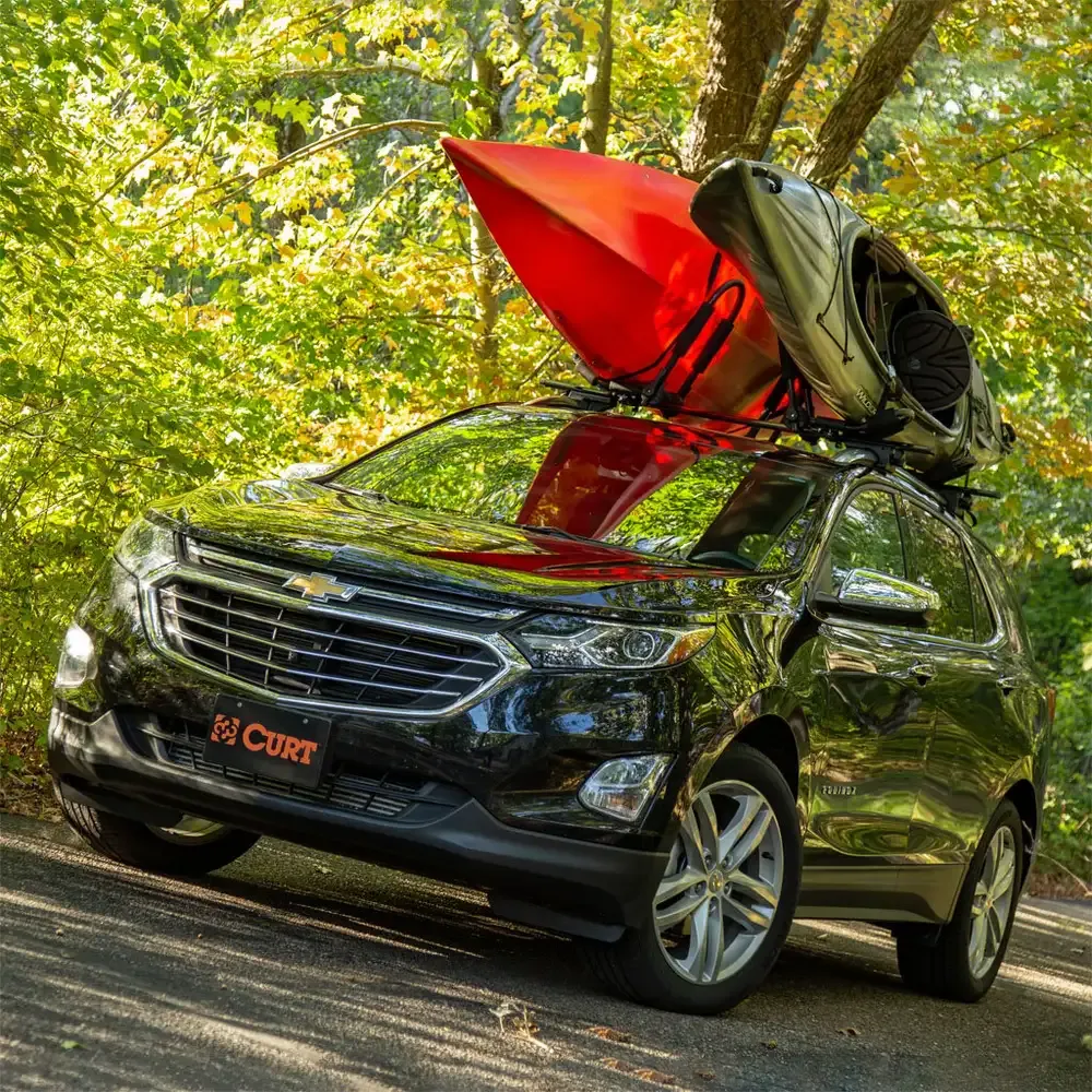 Adjustable Aluminum Roof Rack Kayak Holders