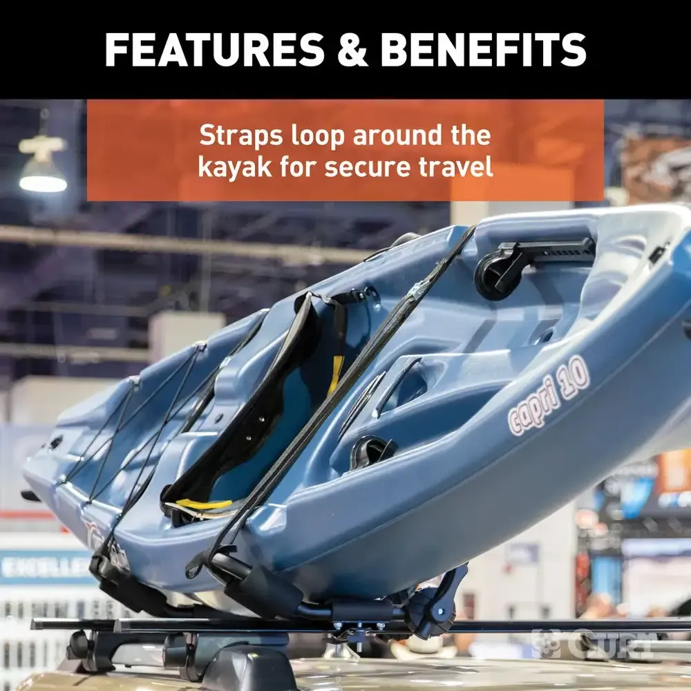 Adjustable Aluminum Roof Rack Kayak Holders