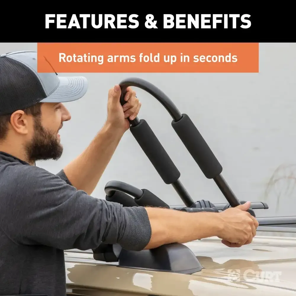 Adjustable Aluminum Roof Rack Kayak Holders