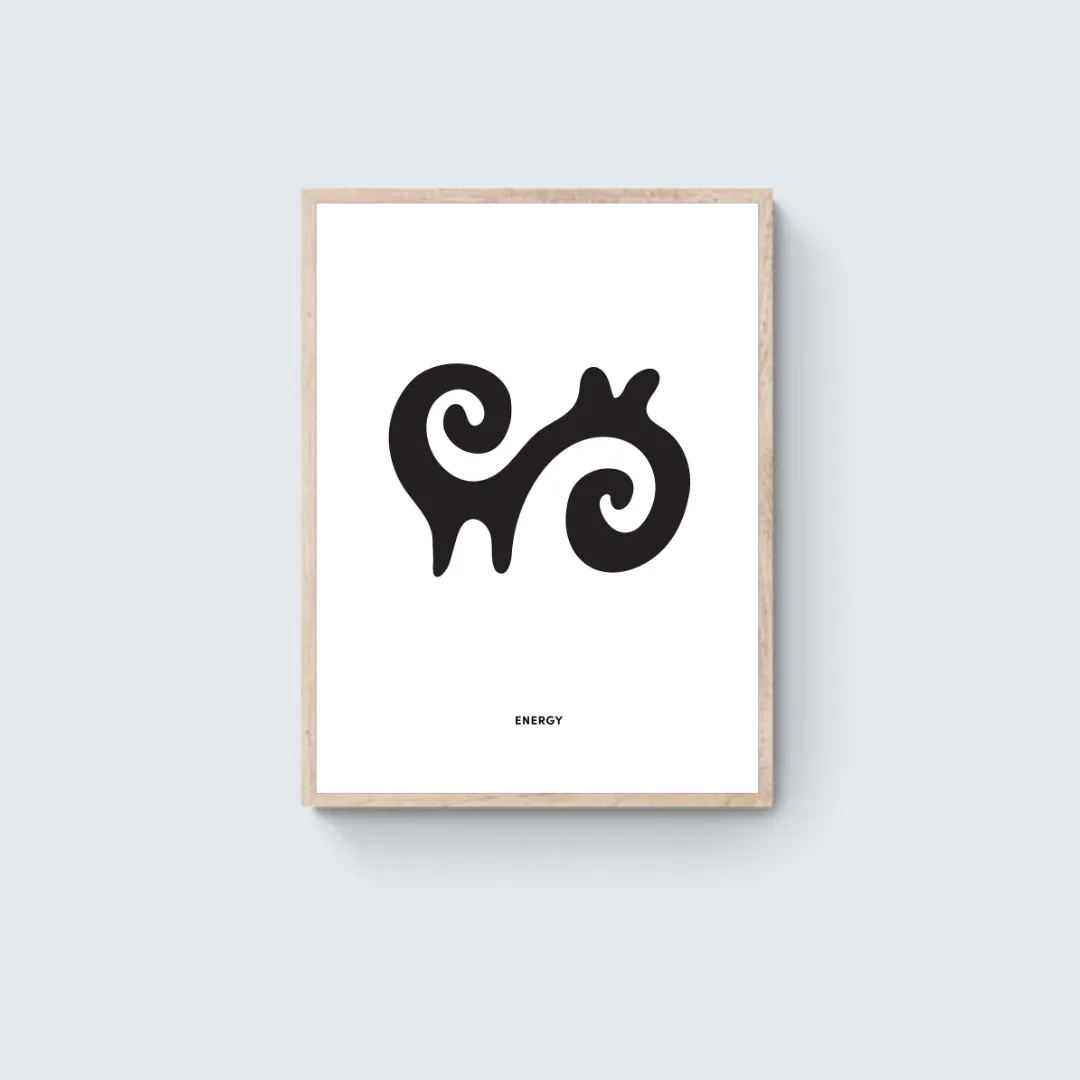 AHODEN Adinkra Symbol Framed Art Print