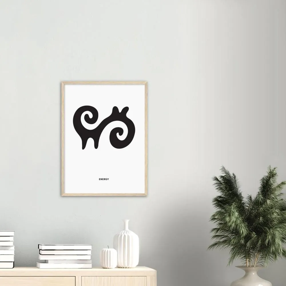 AHODEN Adinkra Symbol Framed Art Print