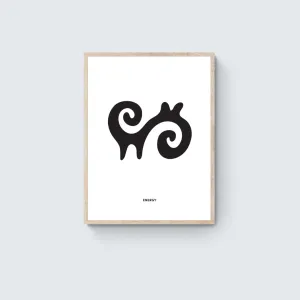 AHODEN Adinkra Symbol Framed Art Print