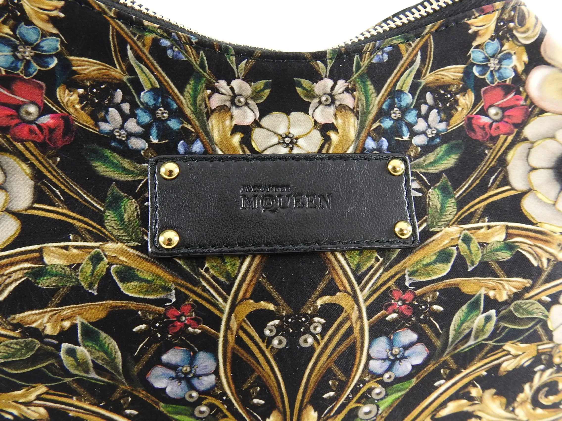 Alexander McQueen De Manta Jewel Pearl and Floral Clutch Bag