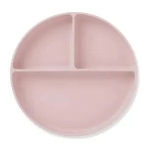 Ali   Oli - Baby Plate With Suction And Divided Portions, Pink