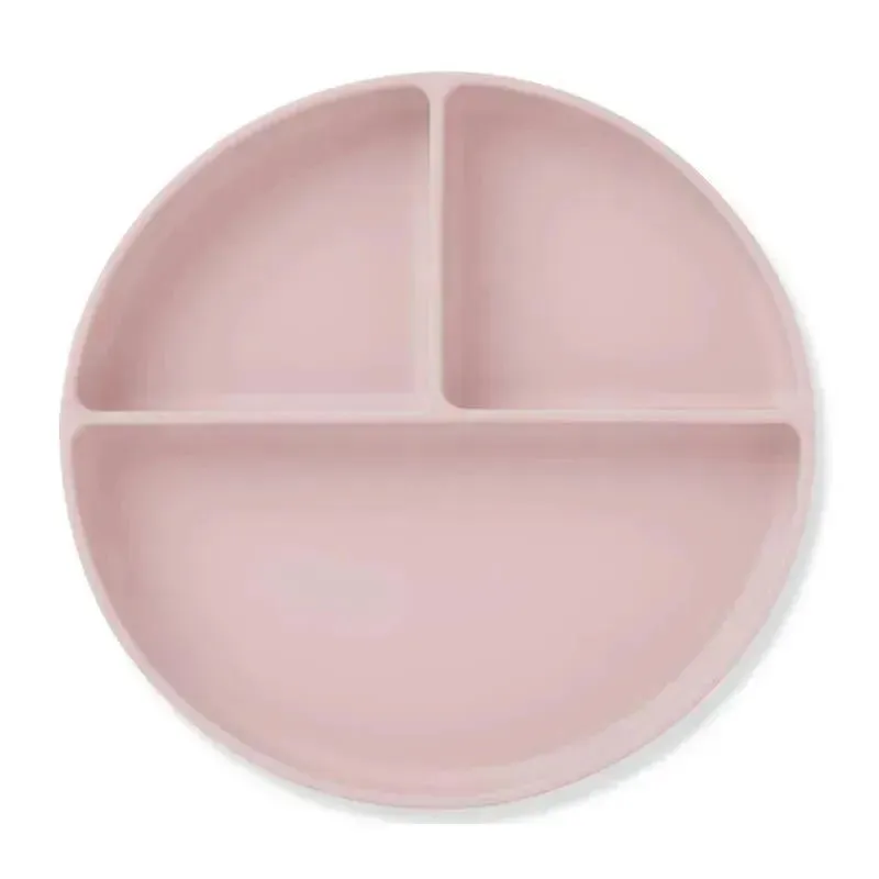 Ali   Oli - Baby Plate With Suction And Divided Portions, Pink