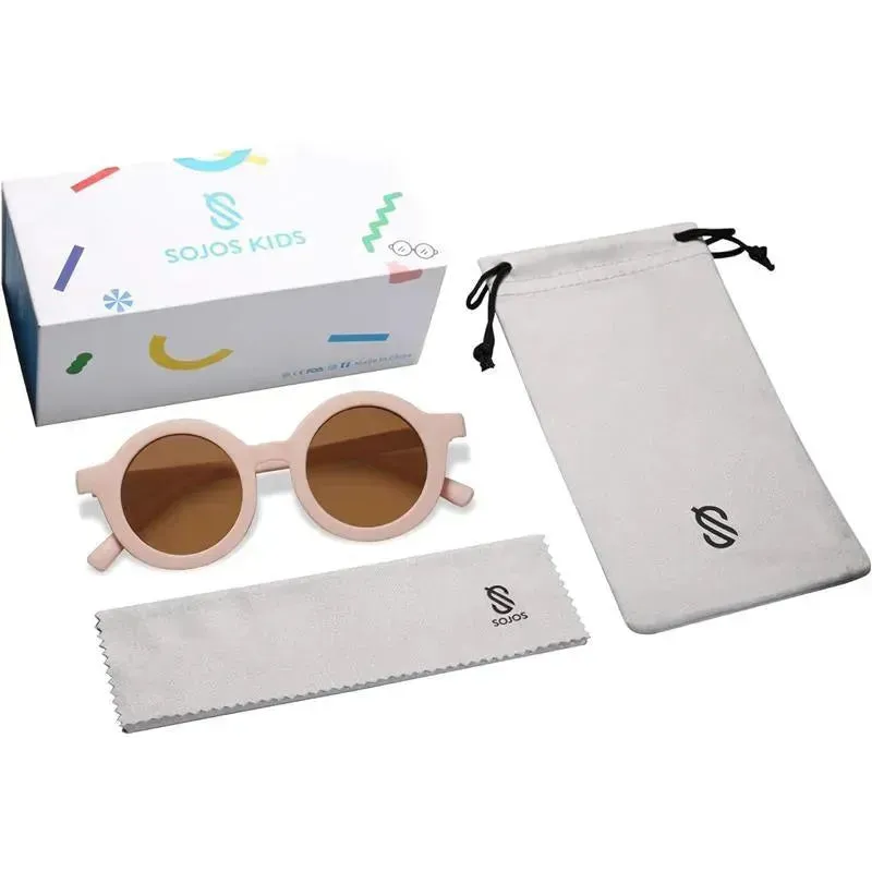 Ali Oli - SOJOS Cute Round Polarized Sunglasses, UV400 Protection, Pink Cream
