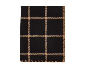Alicia Adams Alpaca Graydon Throw in Black and Camel