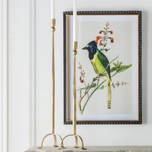 Antiqued Gold Iron Candlestick