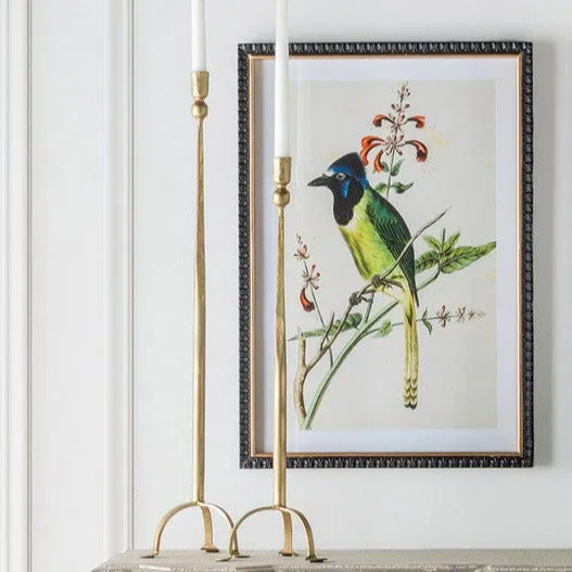 Antiqued Gold Iron Candlestick