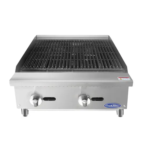 Atosa ATRC-24 Heavy Duty Radiant Charbroiler for Natural Gas Countertop 24 Inch