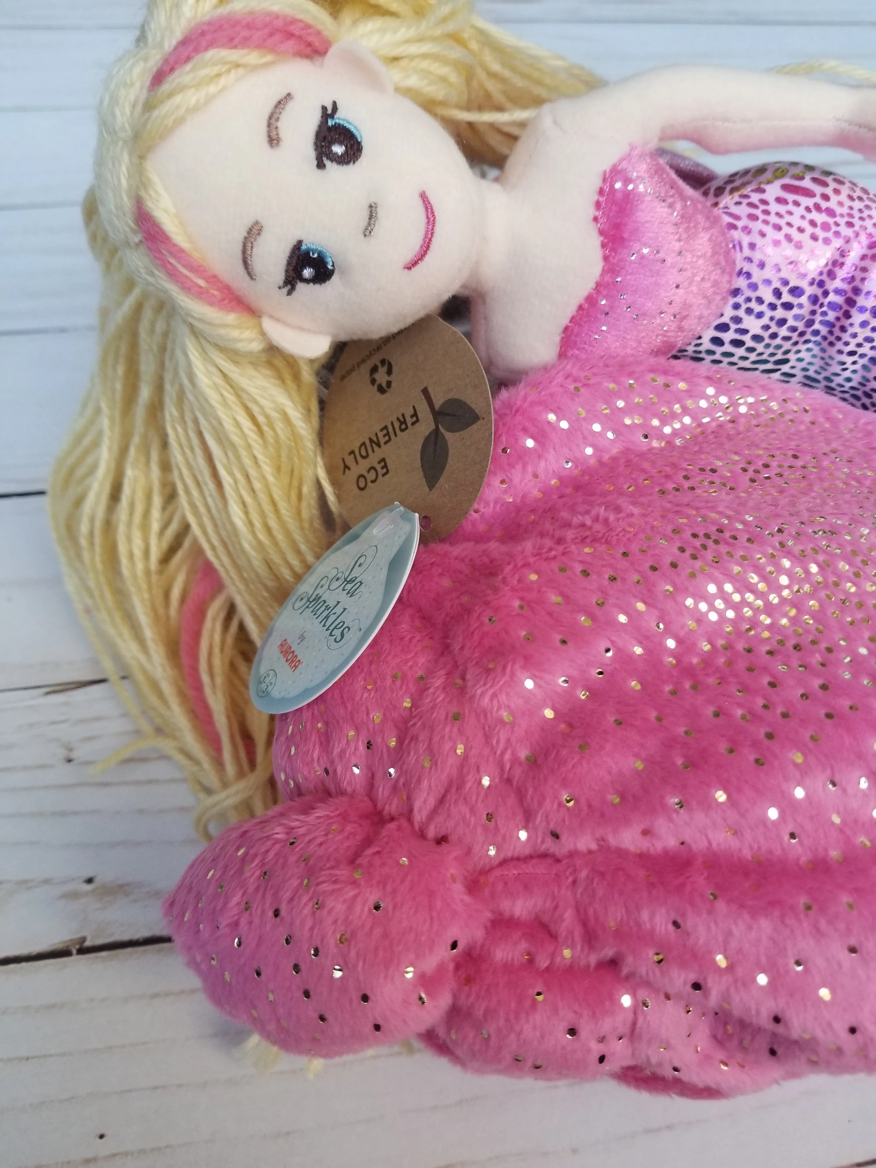 Aurora Sea Sparkles Mermaid Pet Carrier - 9" Pink Shell