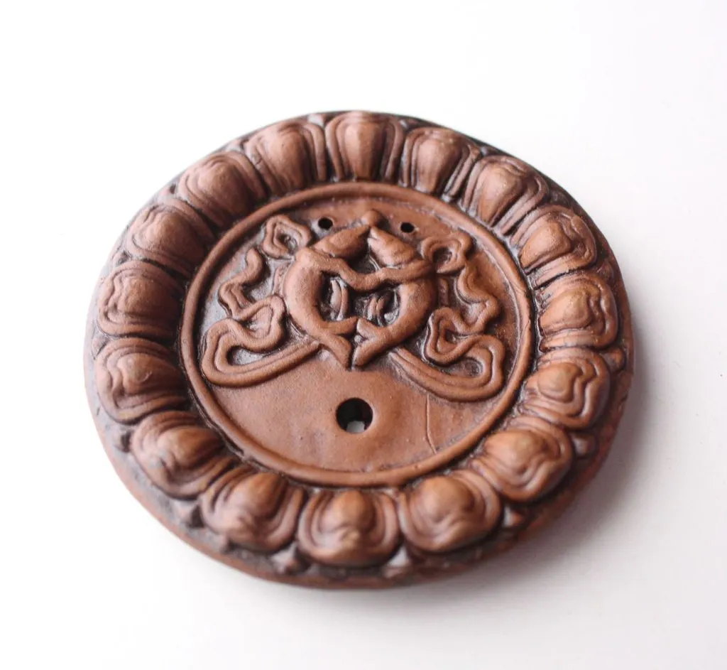Auspicious Symbol Clay Incense Burner