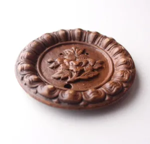 Auspicious Symbol Clay Incense Burner