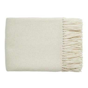 Baby Alpaca Throw - Cream