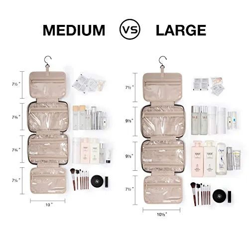 BAGSMART Large Toiletry Bag Travel Bag with Hanging Hook
