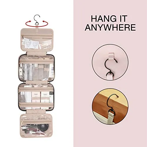 BAGSMART Large Toiletry Bag Travel Bag with Hanging Hook
