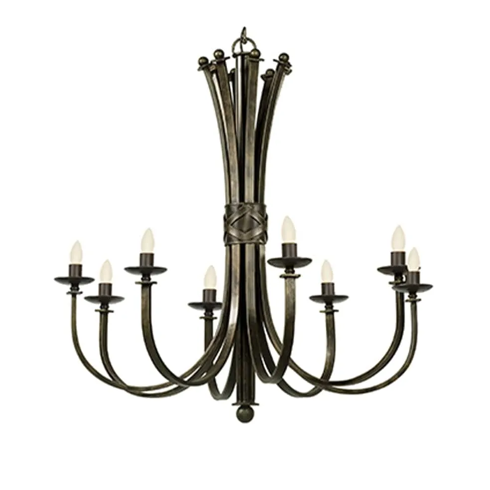 Bali Metal 8 Chandelier Light Black | Antique Bronze