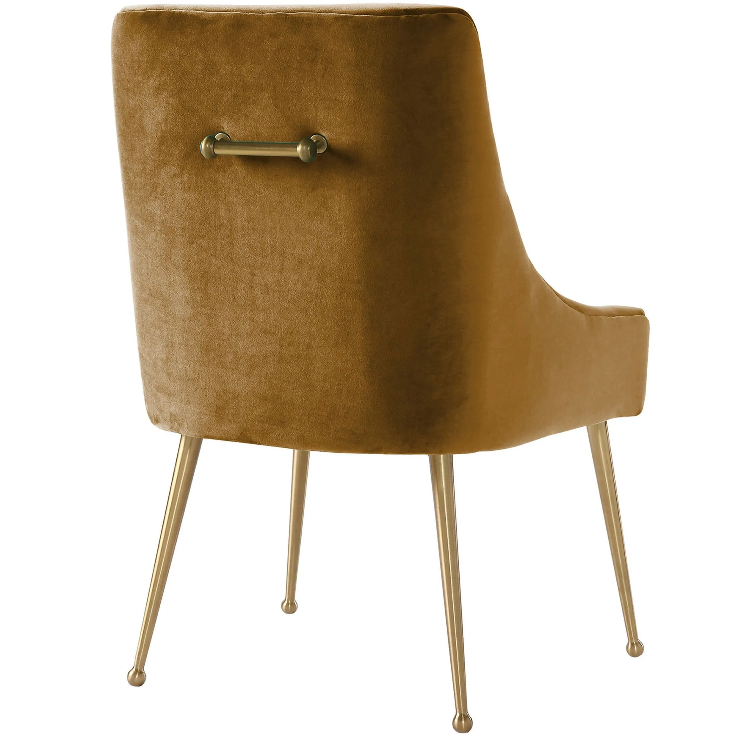 Beatrix Chair, Cognac/Brushed Gold Base