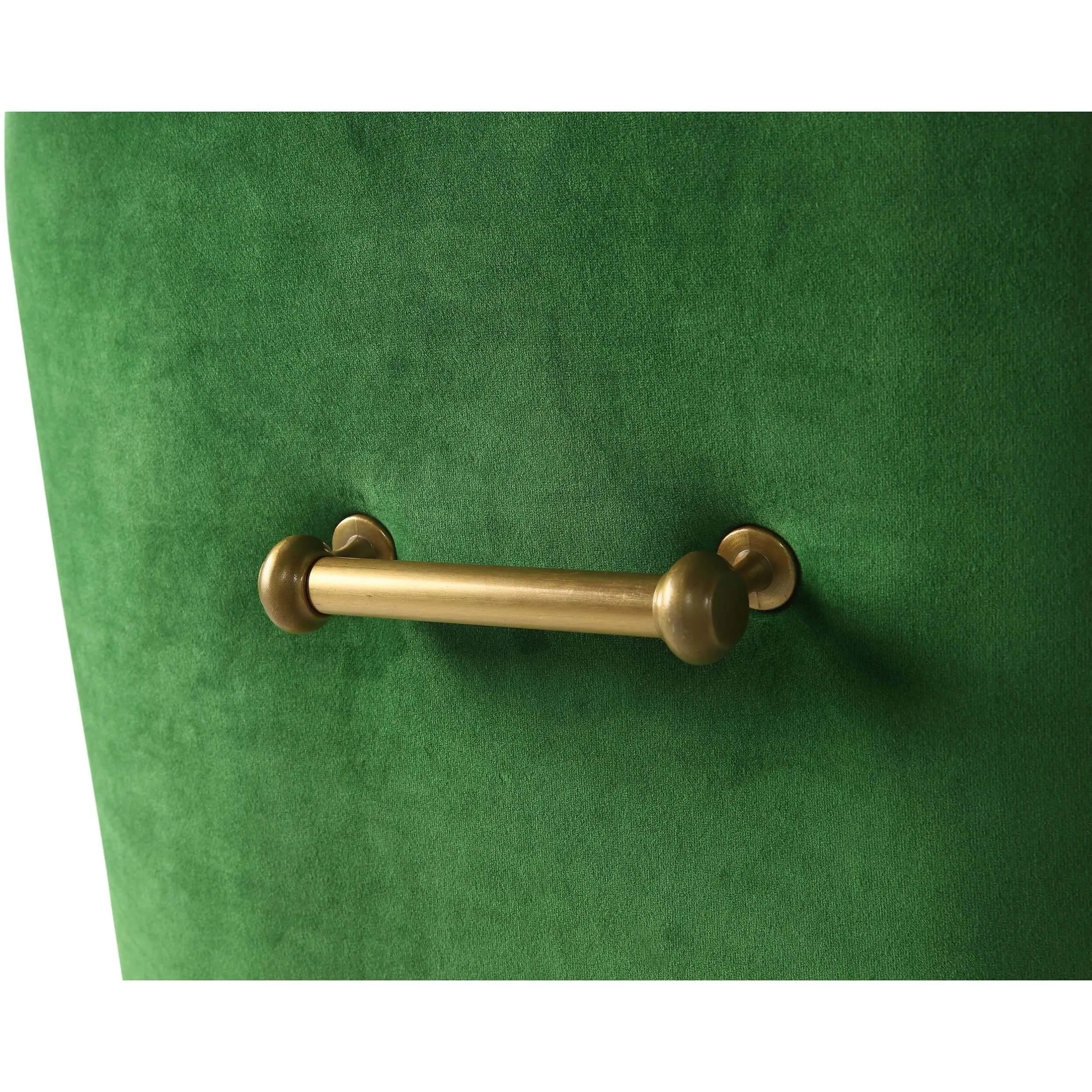 Beatrix Side Chair, Green/Brushed Gold Base