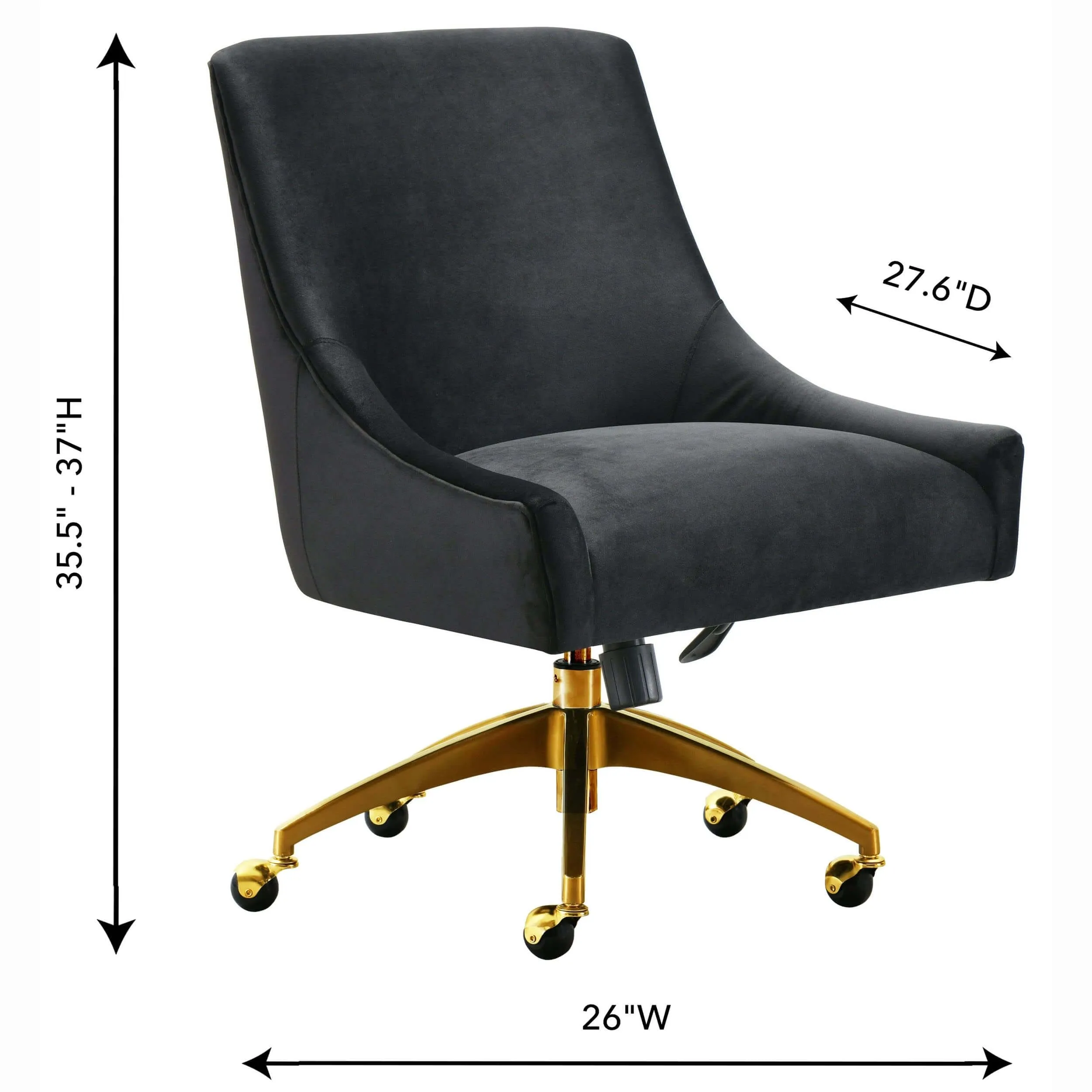 Beatrix Swivel Office Chair, Black