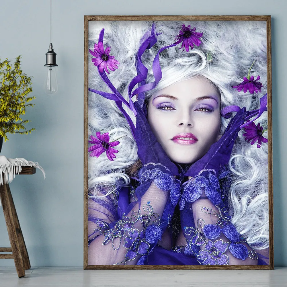 Beautiful Woman - Full Round Drill Diamond Painting 30*40CM