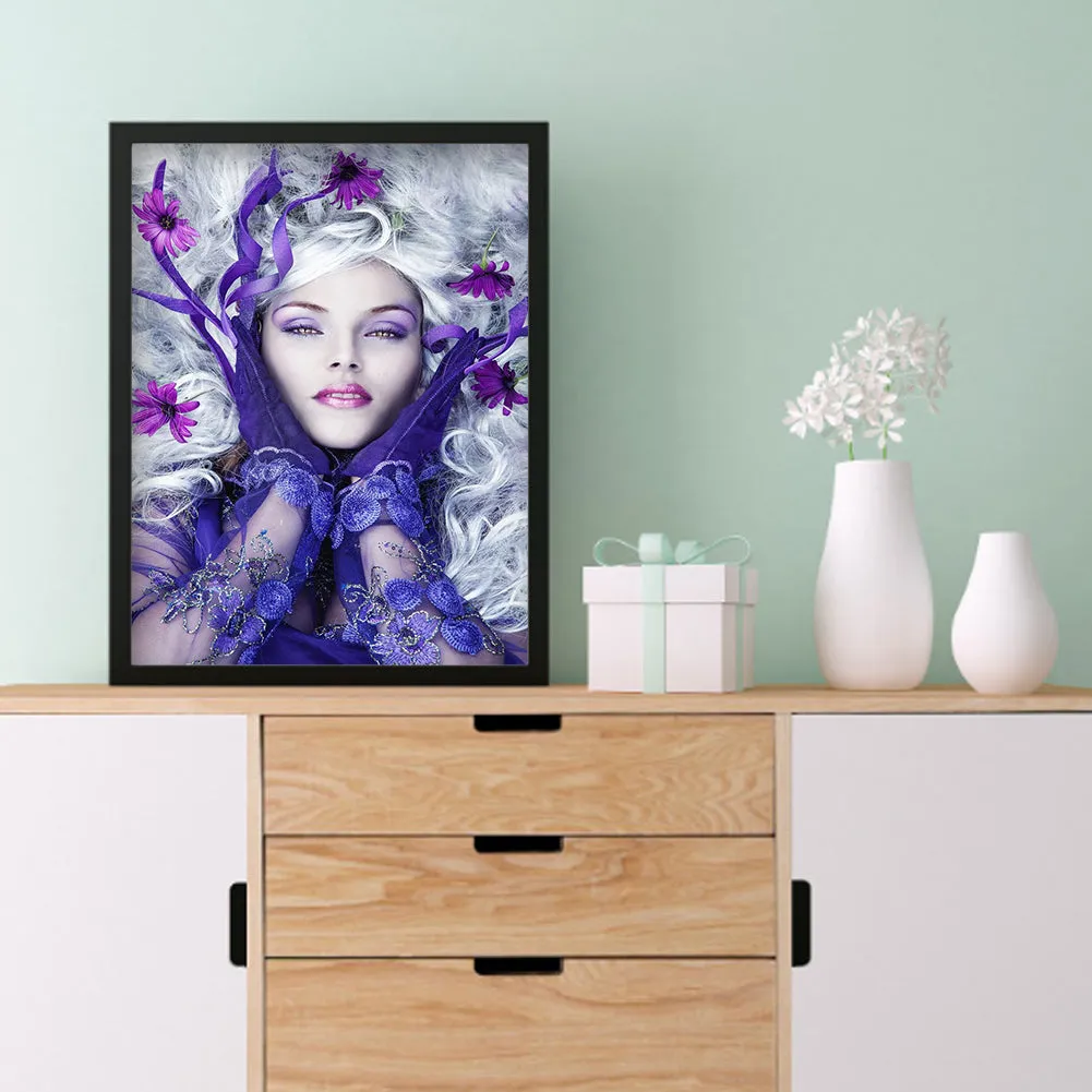 Beautiful Woman - Full Round Drill Diamond Painting 30*40CM