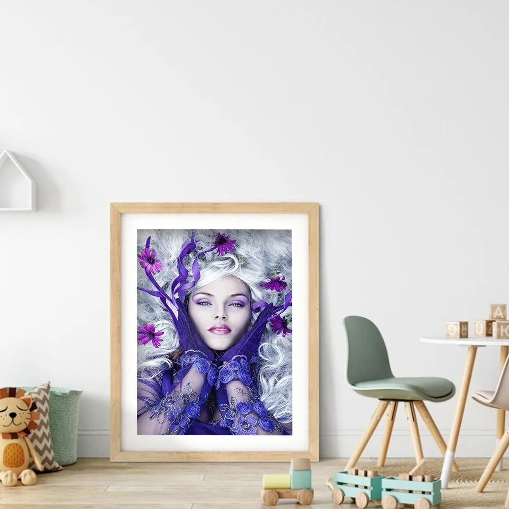 Beautiful Woman - Full Round Drill Diamond Painting 30*40CM