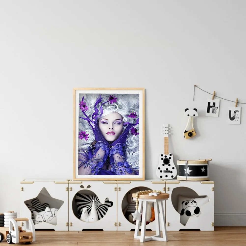 Beautiful Woman - Full Round Drill Diamond Painting 30*40CM