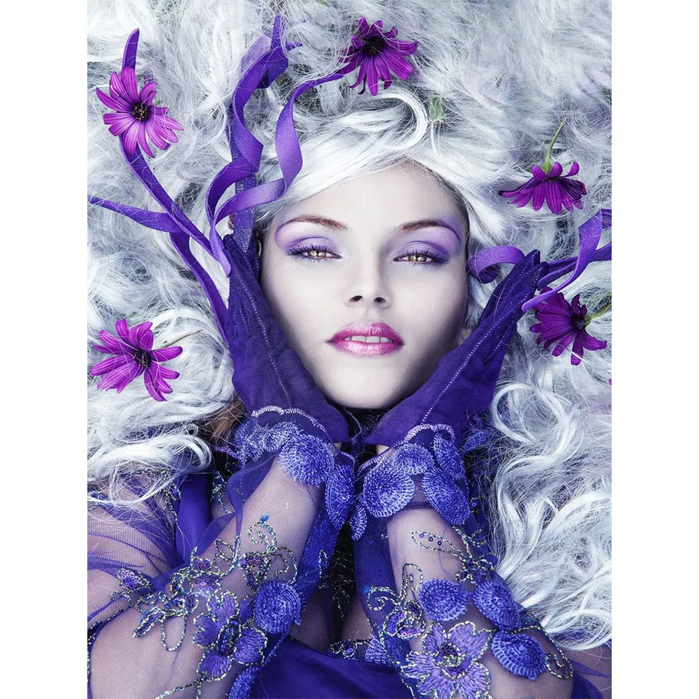 Beautiful Woman - Full Round Drill Diamond Painting 30*40CM
