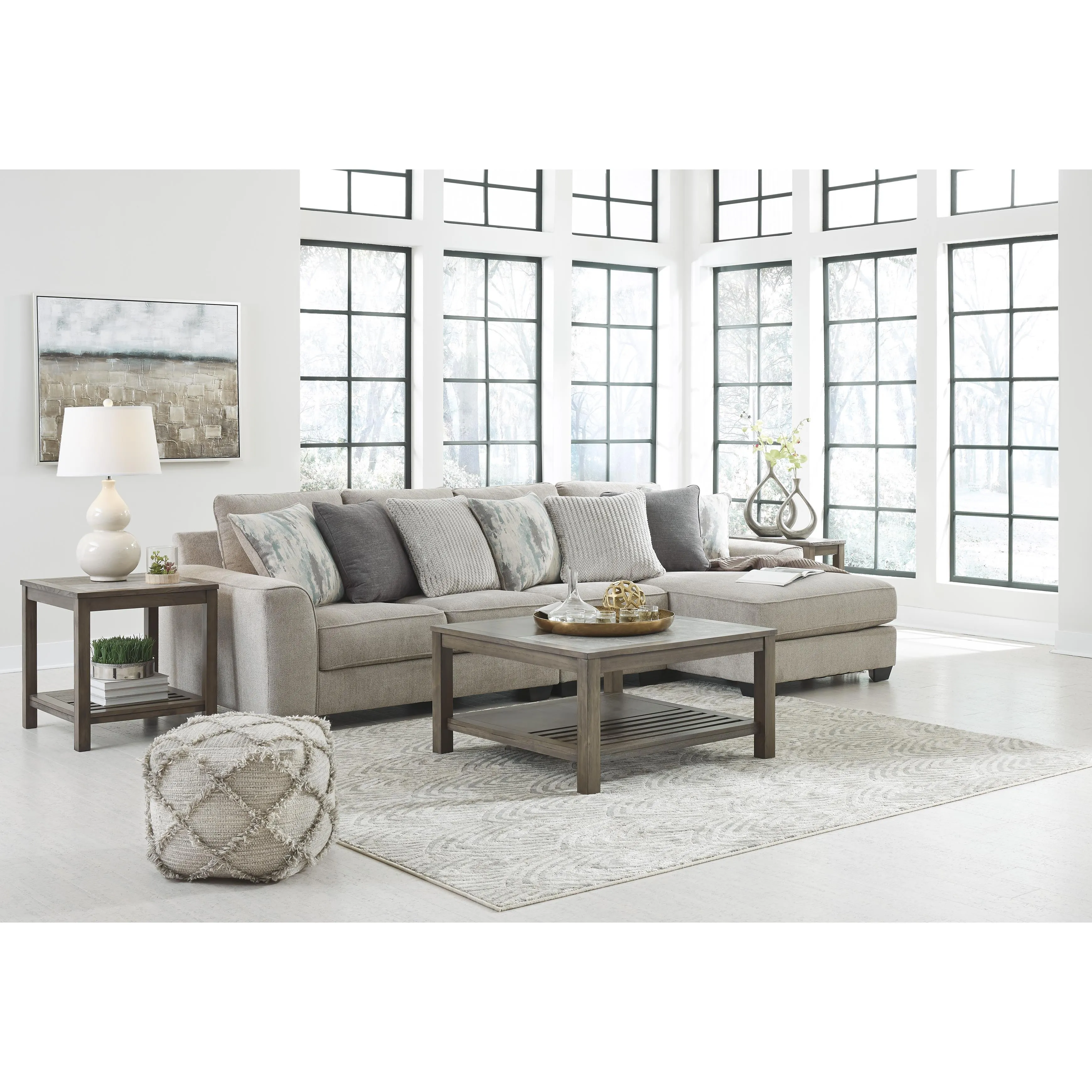 Benchcraft Ardsley Fabric 3 pc Sectional 3950455/3950446/3950417