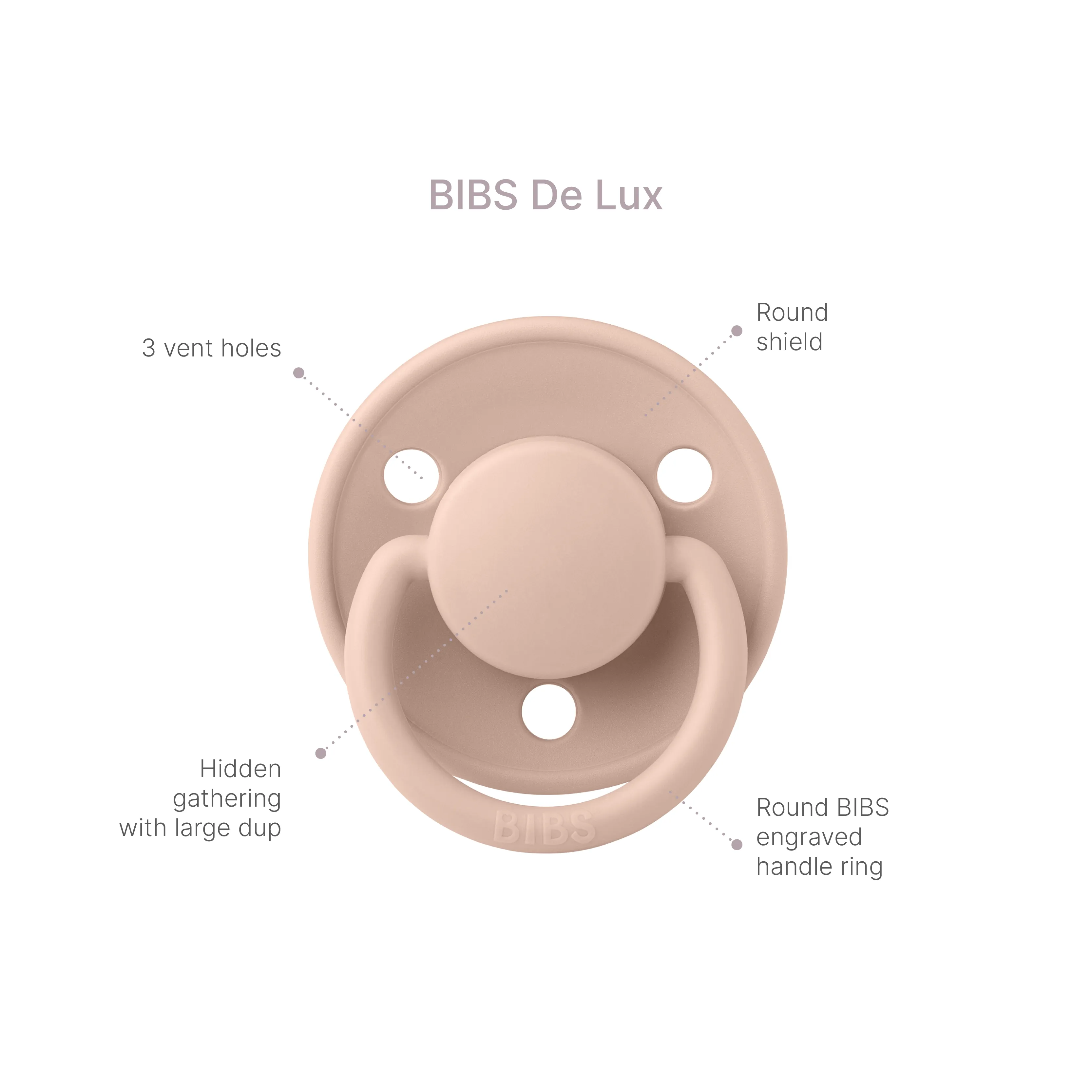 BIBS Pacifier Duo De Lux | Silicone | Cloud/Steel Blue